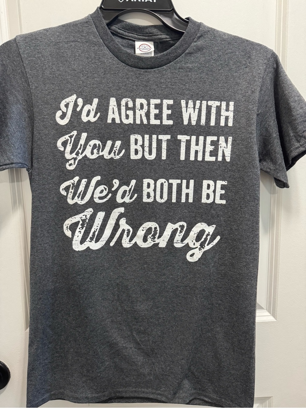 Delta Women's Short Sleeve Charcoal Gray Graphic Tee